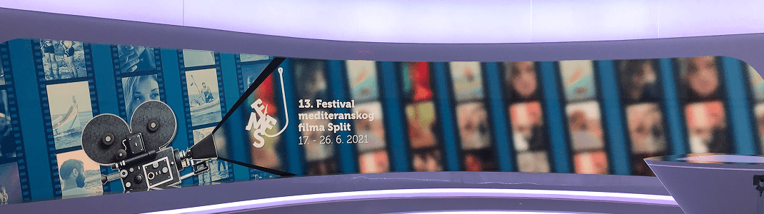 Broadcast graphics for news segments showing political and institutional figures