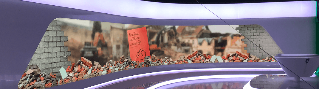 Composite of broadcast graphics across sport, culture, and news segments