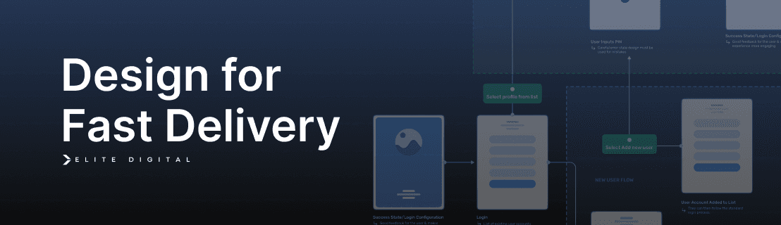 Elite Digital project hero showing the design for fast delivery case study