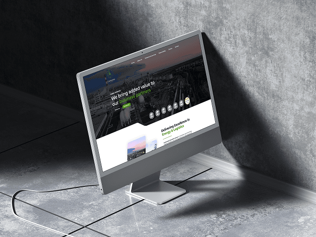 Continental Dynamics website mockup, a European gas and energy trading group