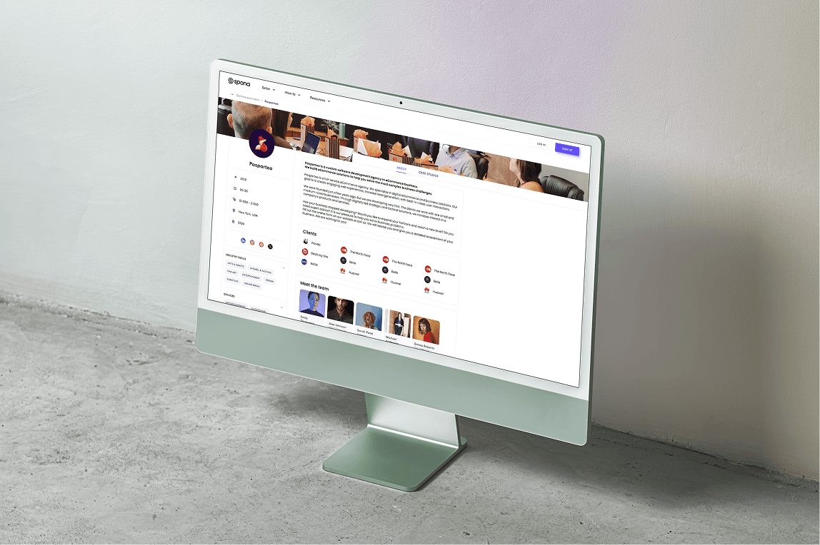 End-to-end project management interface on laptop
